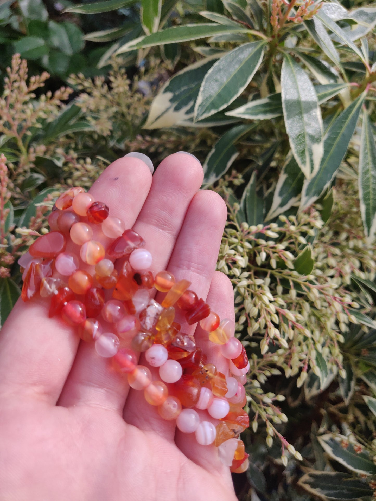 Carnelian Round and Mixed Bead Bracelet