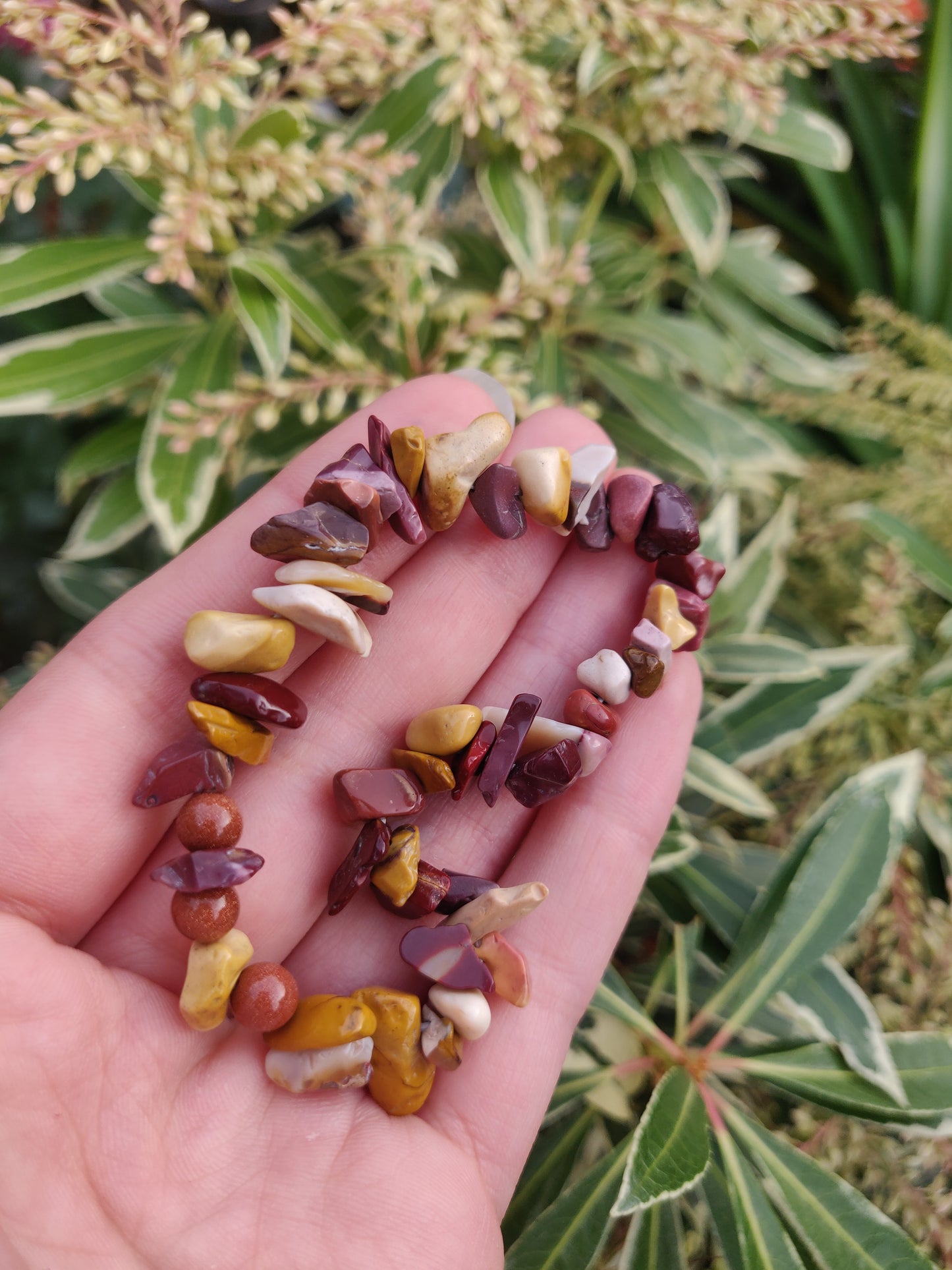 Mookaite and Goldstone Bracelet