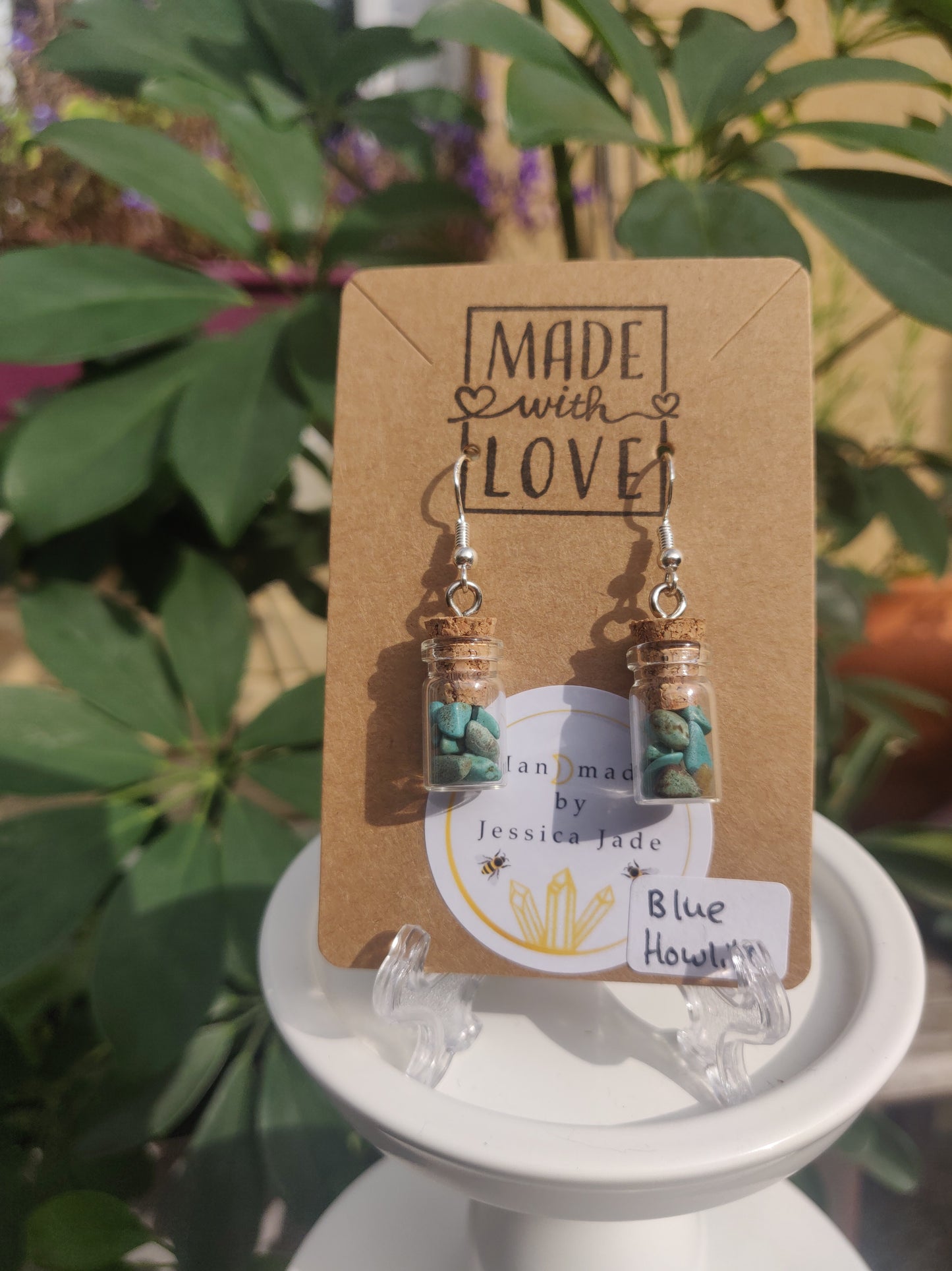 Crystal Chip Bottle Earrings