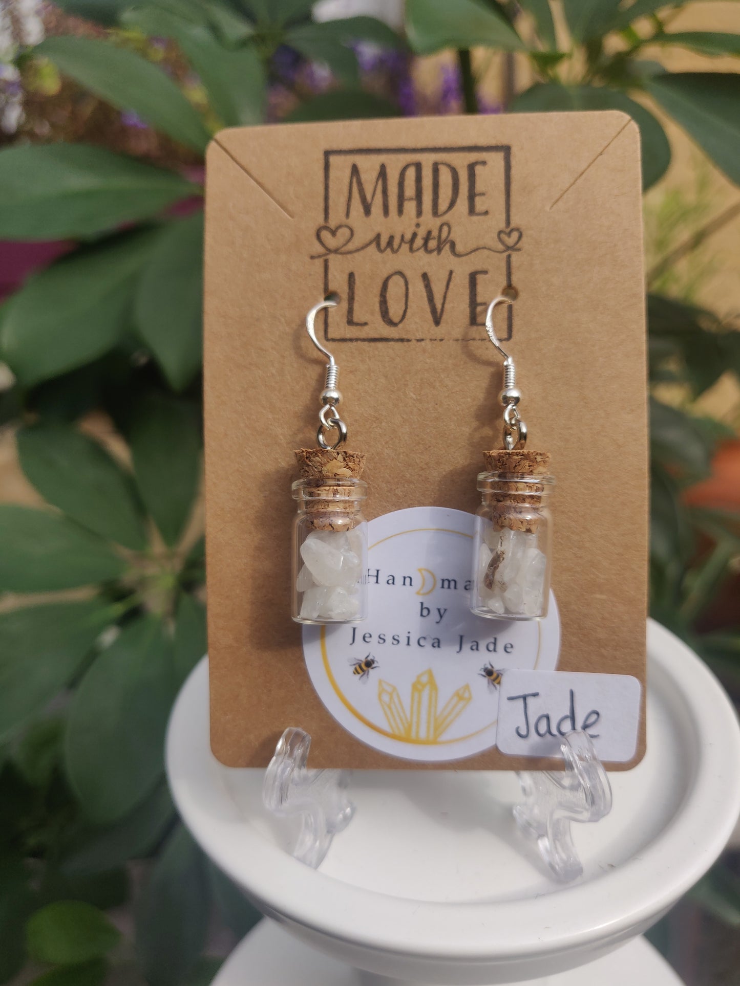 Crystal Chip Bottle Earrings
