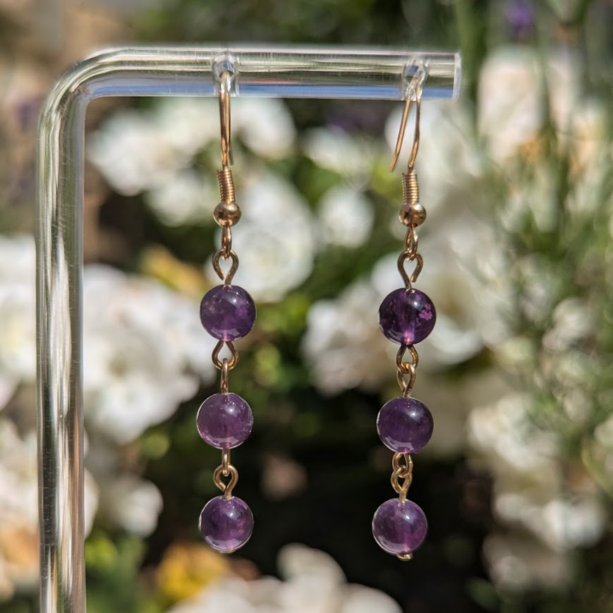 Small Bead Earrings (Gold)