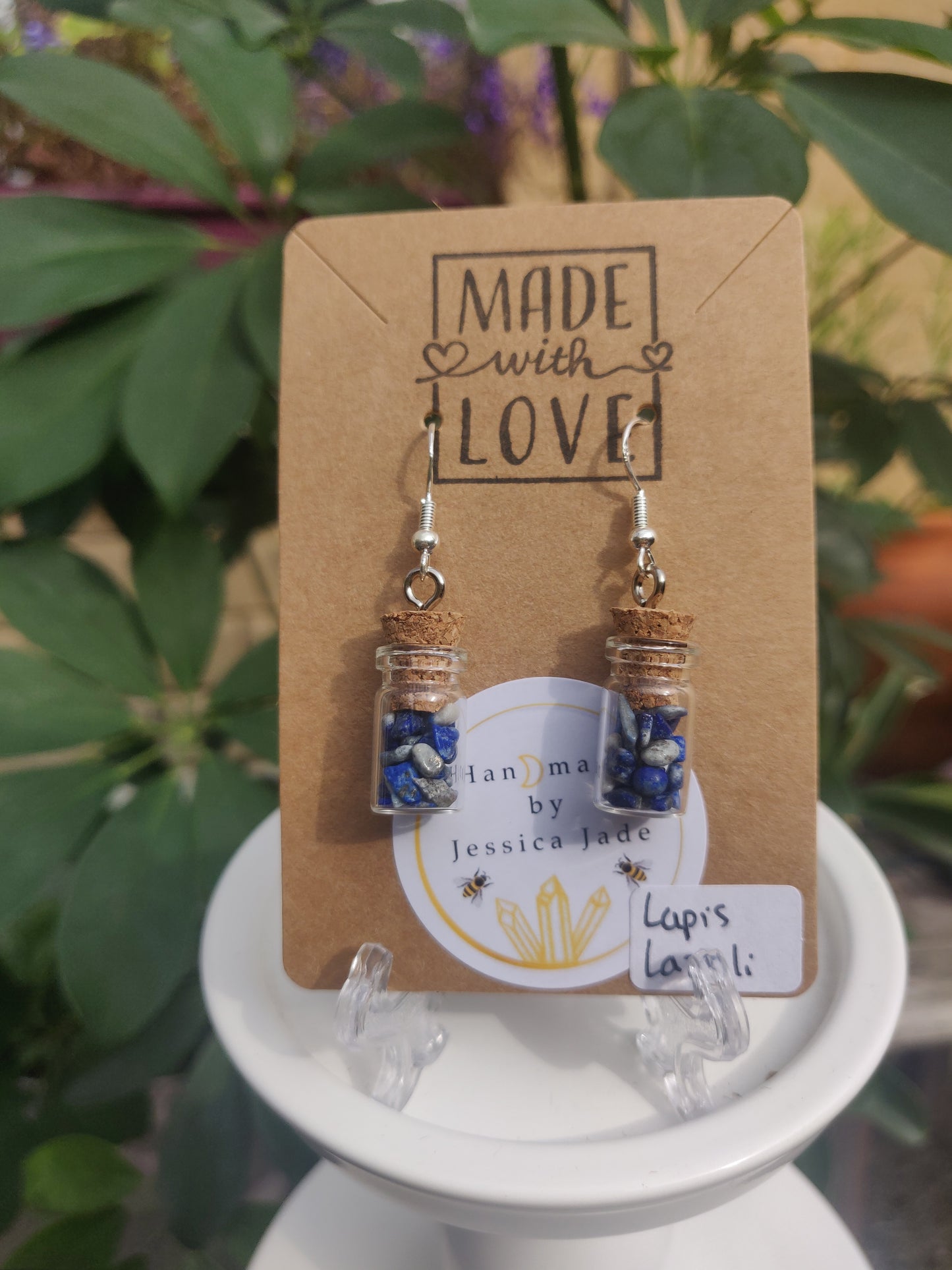 Crystal Chip Bottle Earrings