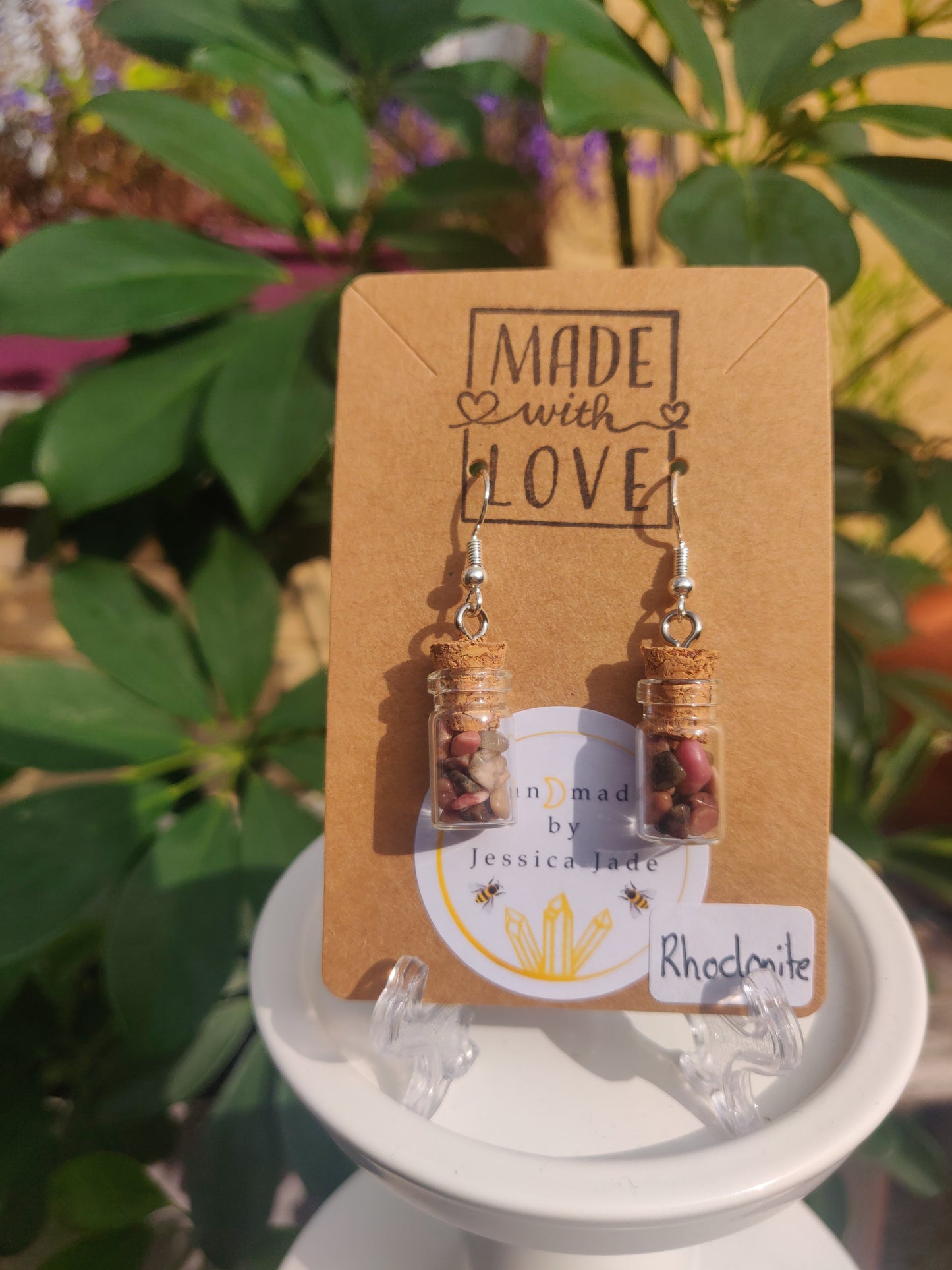 Crystal Chip Bottle Earrings