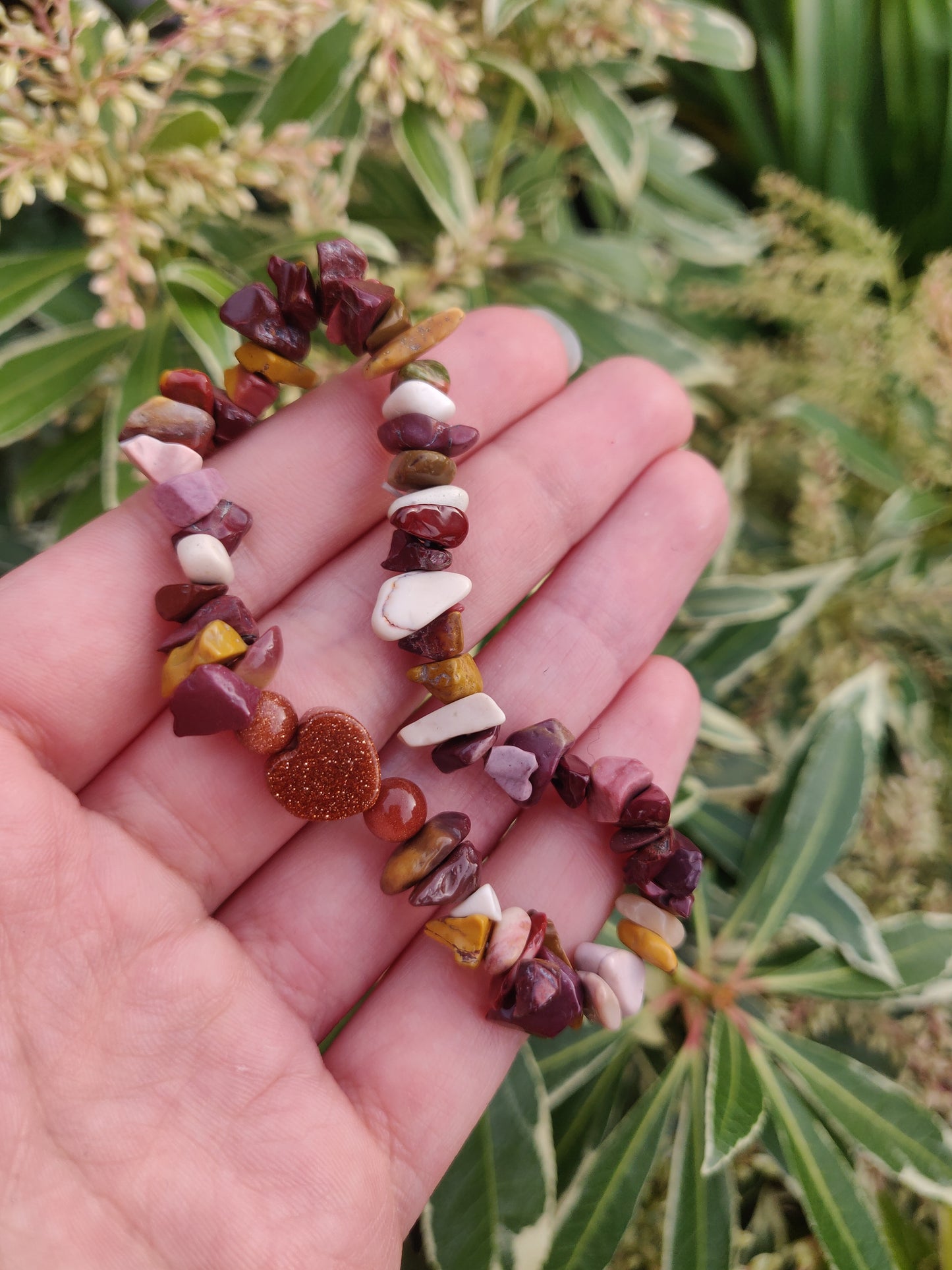 Mookaite and Goldstone Bracelet
