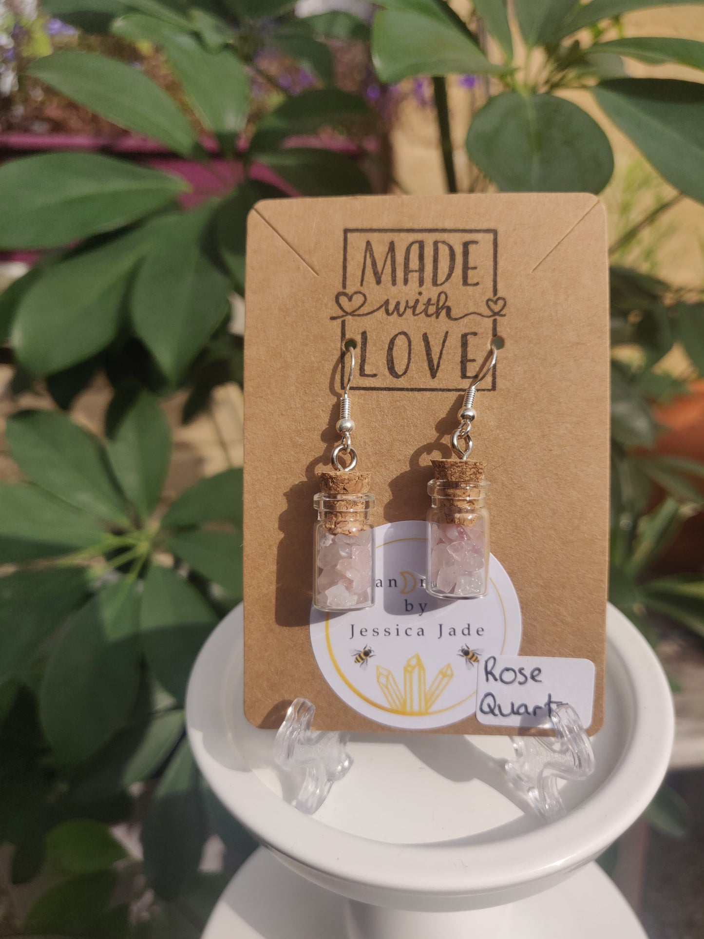 Crystal Chip Bottle Earrings