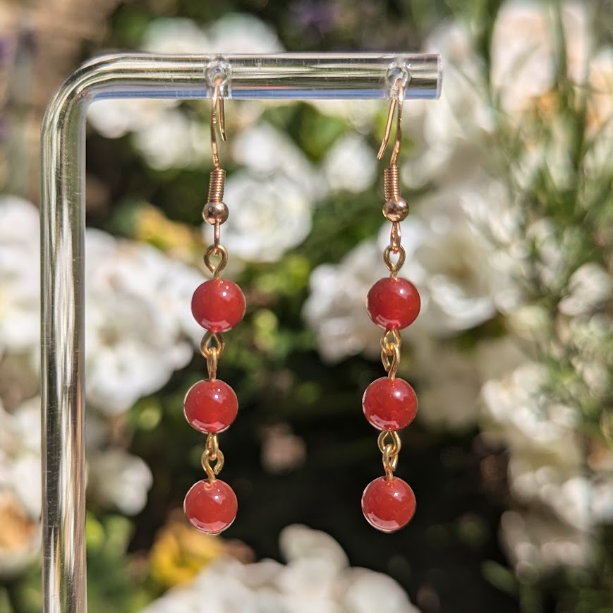 Small Bead Earrings (Gold)