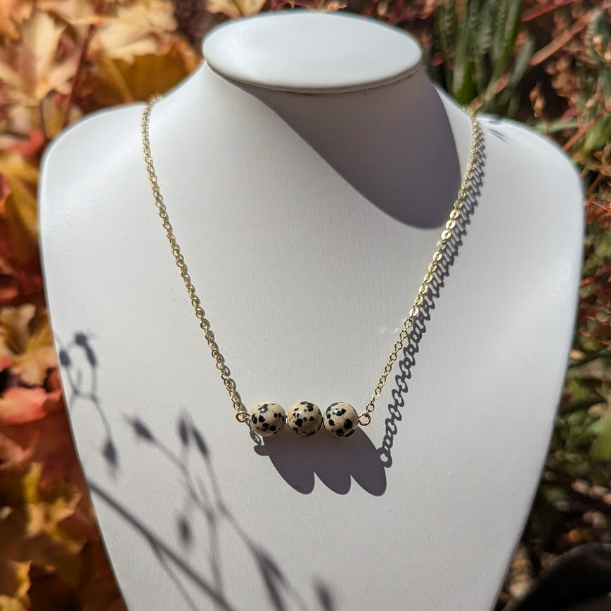 Trio Bead Pendant (Gold)
