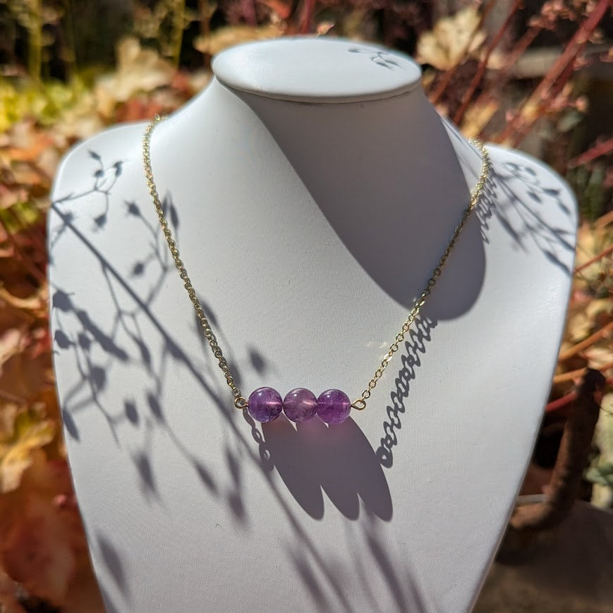 Trio Bead Pendant (Gold)