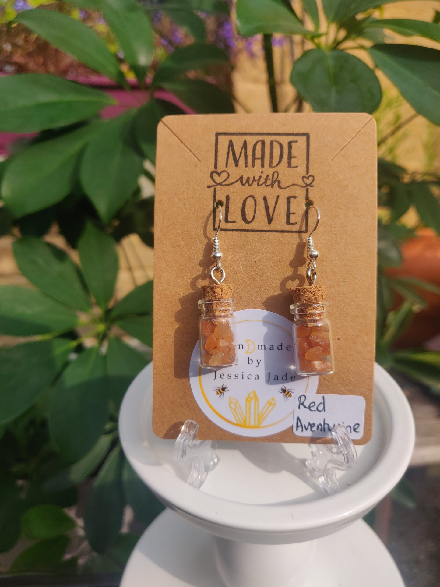 Crystal Chip Bottle Earrings
