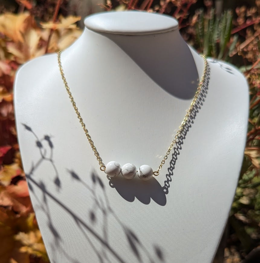 Trio Bead Pendant (Gold)