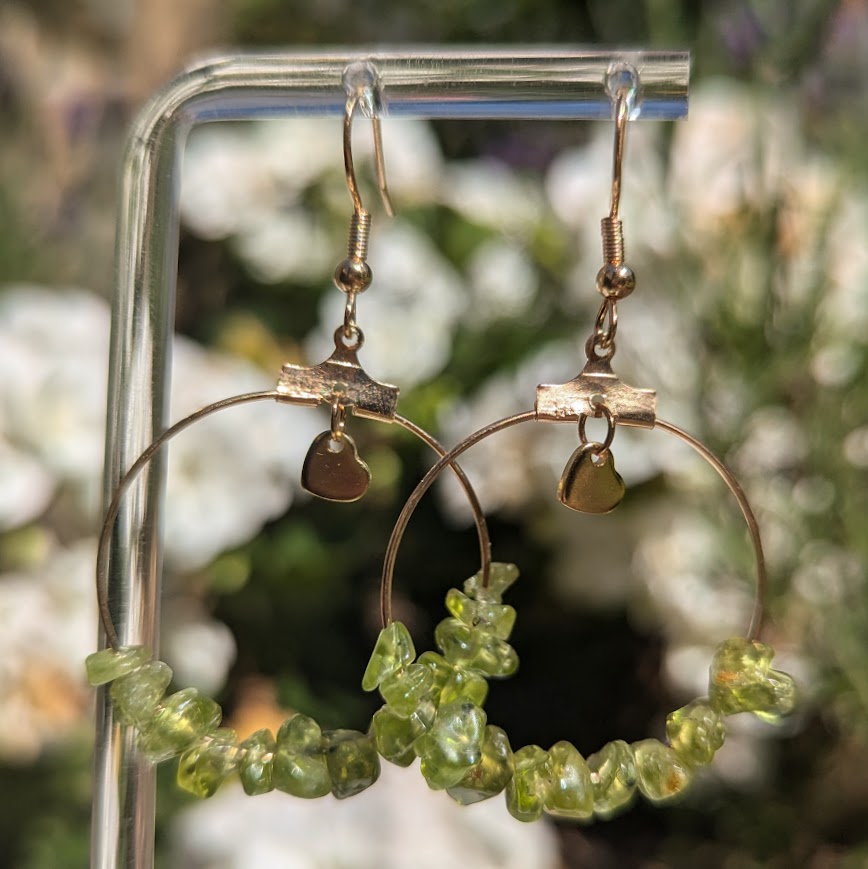 Small Crystal Hoops (Gold)