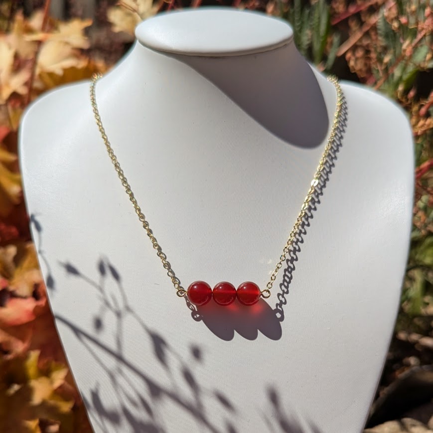 Trio Bead Pendant (Gold)