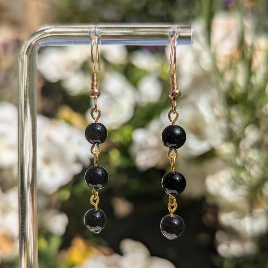 Small Bead Earrings (Gold)