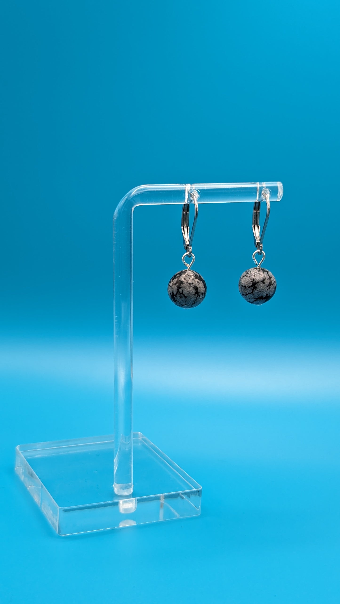 Large Bead Huggie Earrings