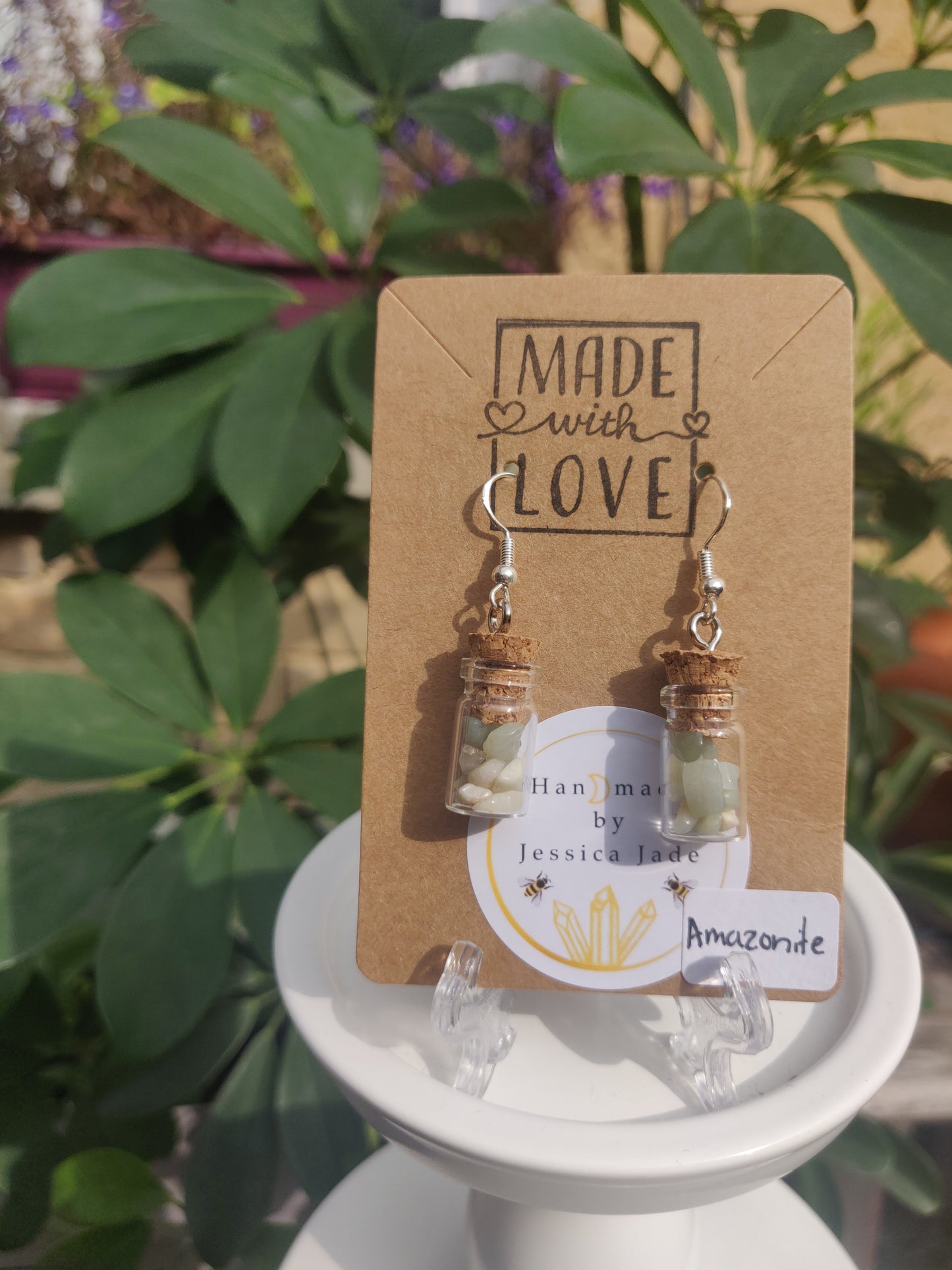 Crystal Chip Bottle Earrings