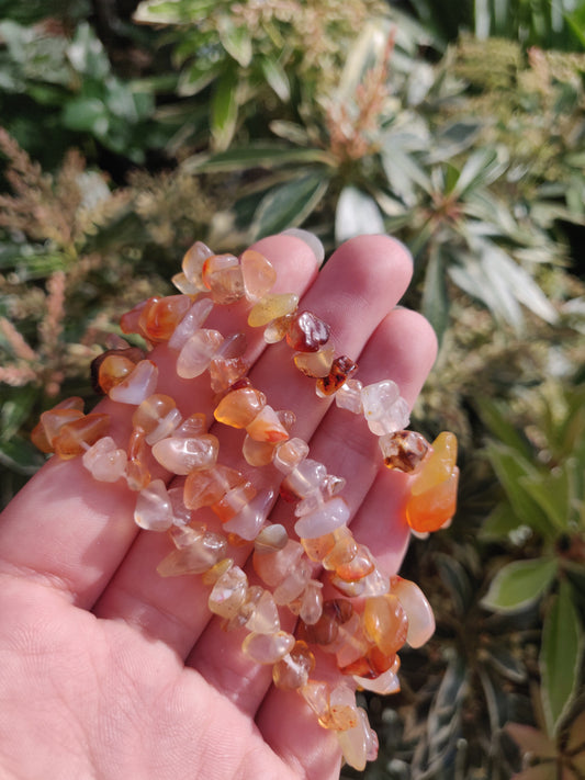 Red Agate Chip Bracelet