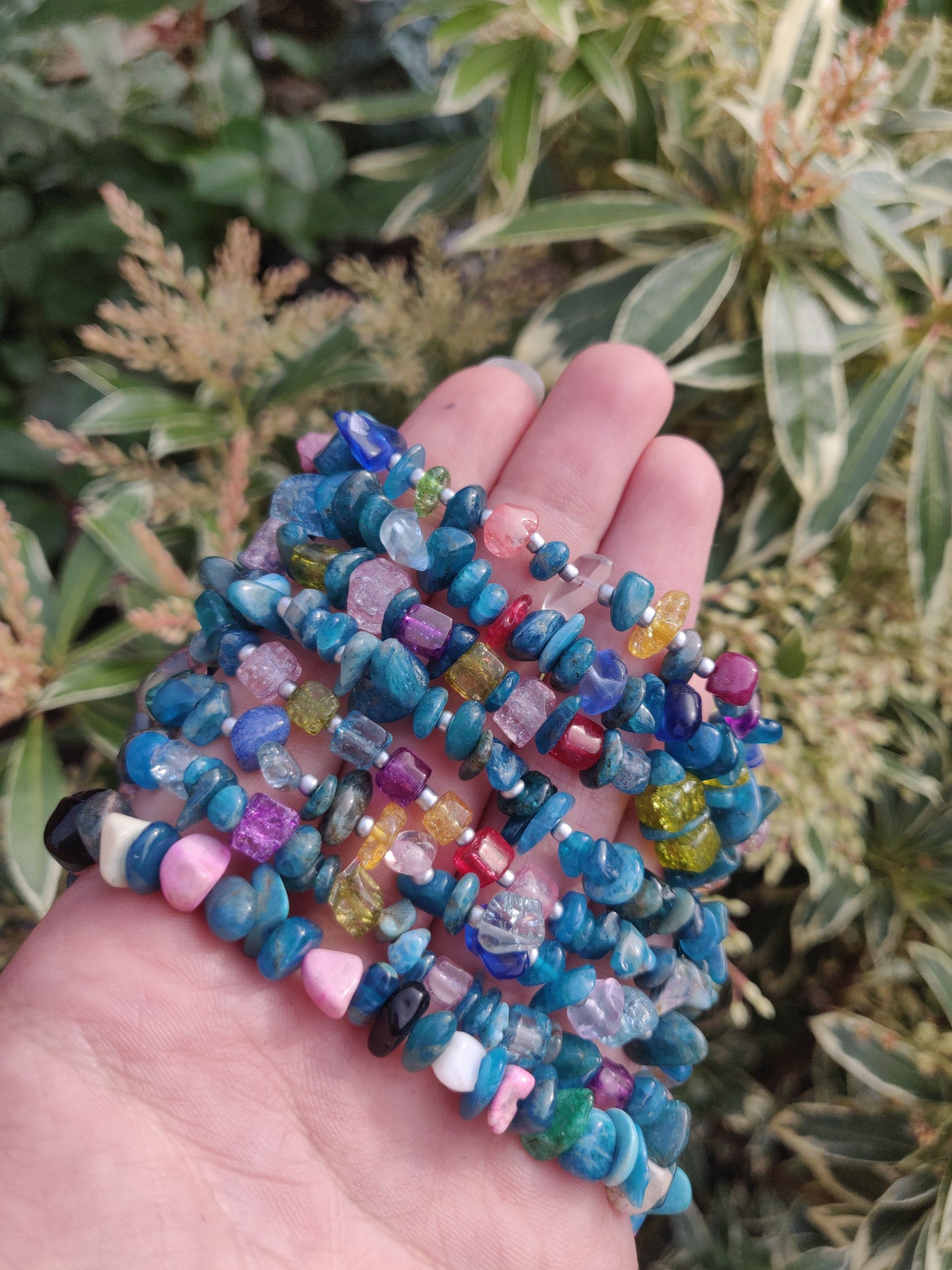 Blue Apatite and Mixed Colour Lucky Dip Bracelet