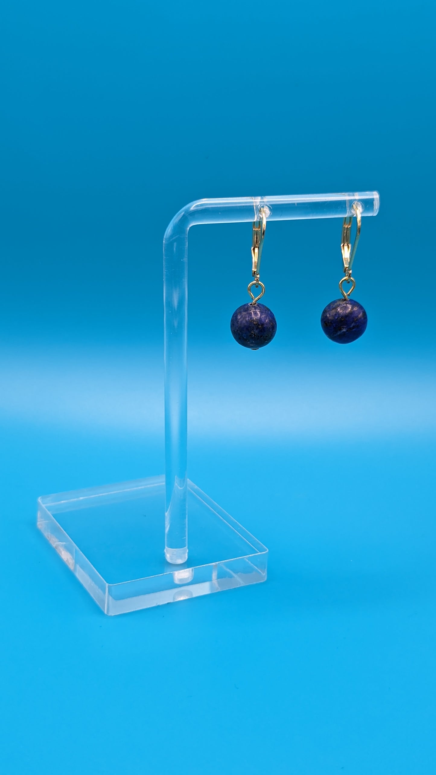 Large Bead Huggie Earrings