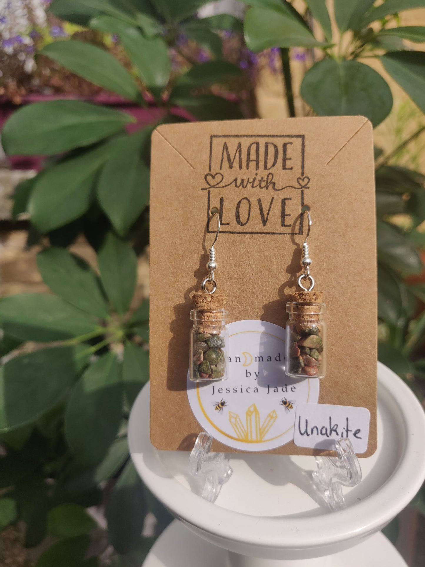 Crystal Chip Bottle Earrings