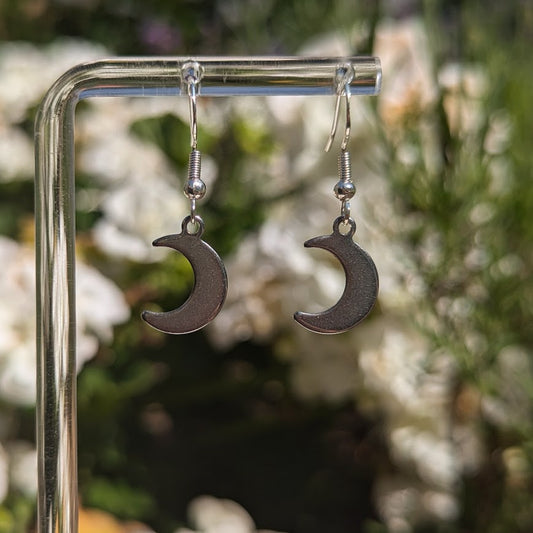 Silver Moon Earrings