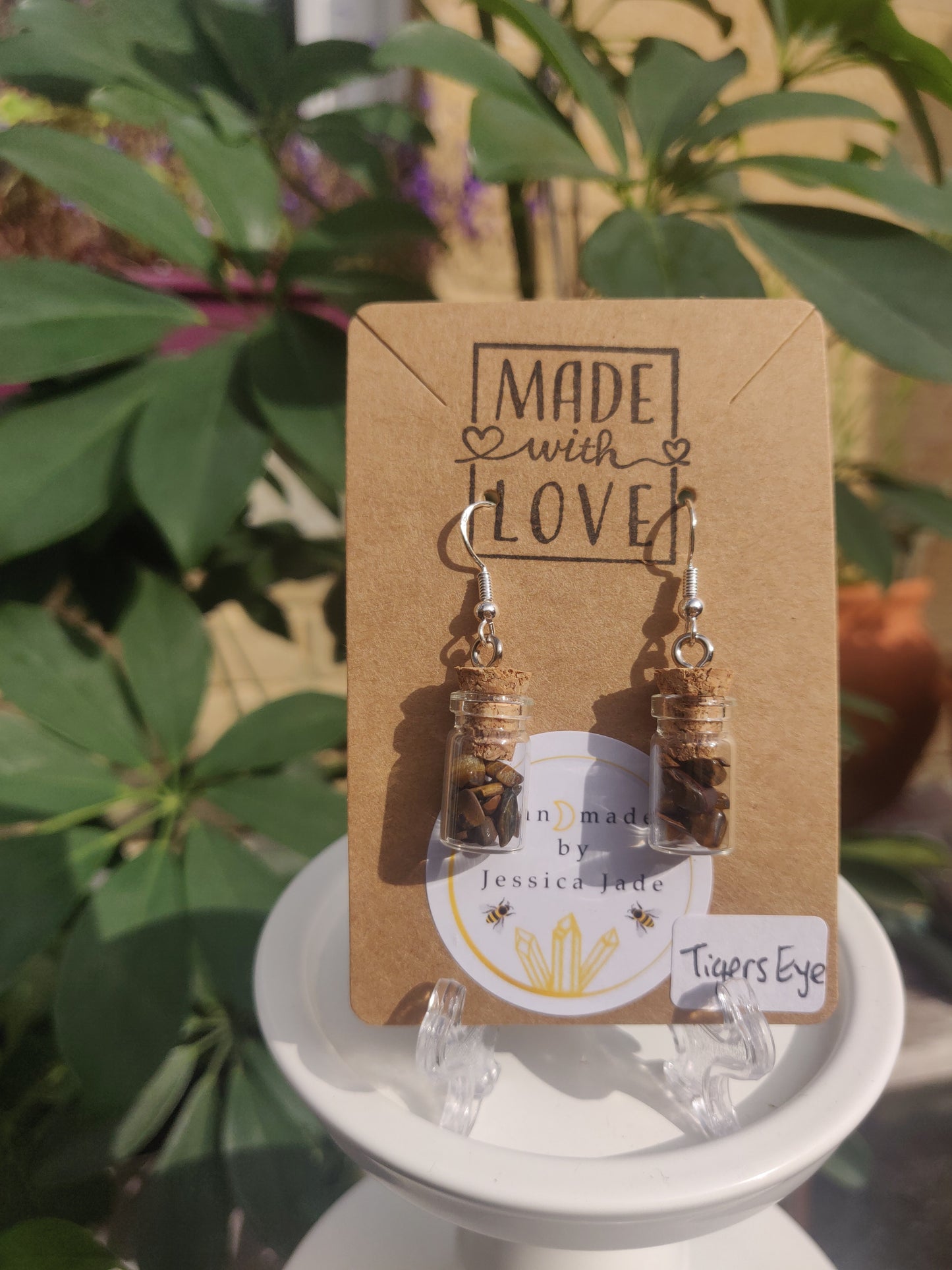 Crystal Chip Bottle Earrings